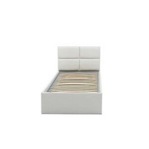 Kárpitozott ágy MONOS II matrac nélkül mérete 90x200 cm - Eco-bőr Fehér Eko-bőr