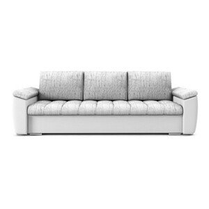 VEGAS III kinyitható kanapé  Világos szürke / fehér ökobőr