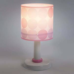 Színek - pöttyös asztali lámpa rózsaszín