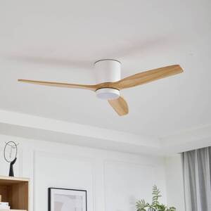 Lindby LED mennyezeti ventilátor Faipari, DC, csendes, Ø 132 cm