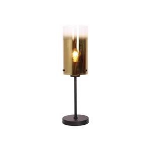 Ventotto asztali lámpa, fekete/arany, magasság 57 cm, fém/üveg