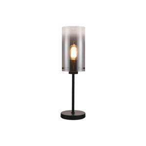 Ventotto asztali lámpa, fekete/füst, magasság 57 cm, fém/üveg